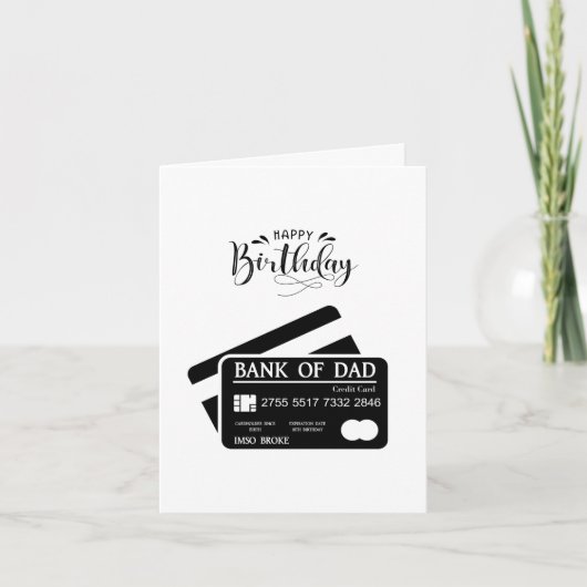 Bank Of Dad Funny Birthday Card カード (正面)
