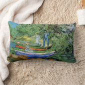 Bank of the Oise at Auvers by Vincent van ゴッホ ランバークッション (ブランケット)
