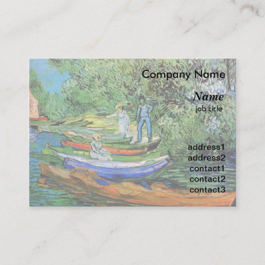 Bank of the Oise at Auvers by Vincent van ゴッホ 名刺 (正面)