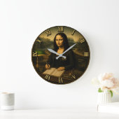 Banker Funny Mona Lisa ラージ壁時計 (ホーム)