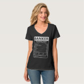 Banker Nutrition Facts Sarcastic Graphic Humor Tシャツ (正面フル)