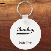 Banker typography キーホルダー (正面)