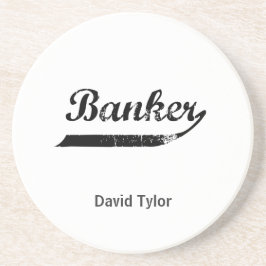 Banker typography コースター
