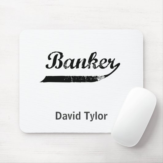 Banker typography マウスパッド (マウス)