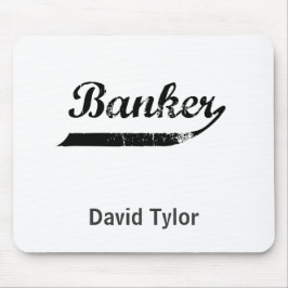 Banker typography マウスパッド