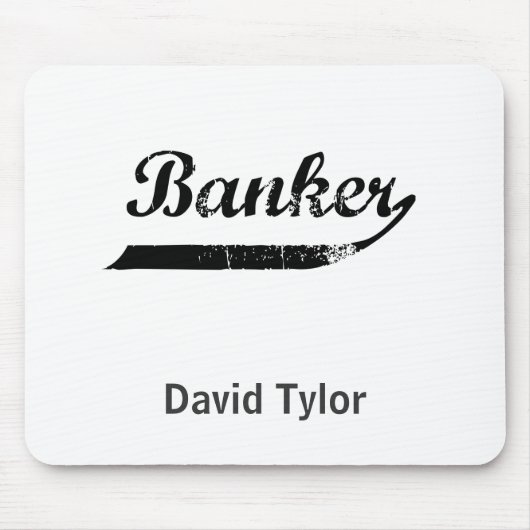 Banker typography マウスパッド (正面)