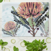 Banksia Flower Dragonfly Art キッチンタオル (折り畳み)