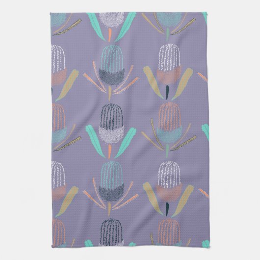 Banksia Lilac キッチンタオル (縦)