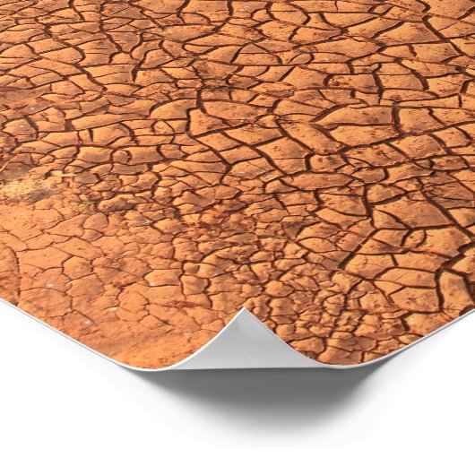 Bankside Mudcracks, Cimarron River, Oklahoma - I ポスター (角)