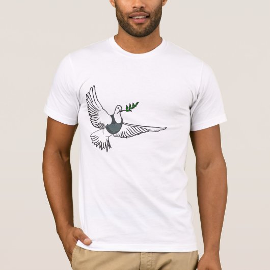 Banksyの 平和はあなたとワイシャツです tシャツ (正面)