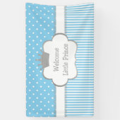 Banner -ベビーシャワー歓迎された小さい王子 横断幕 (縦)