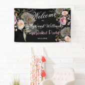 BANNER Elegant Floral Engagement Party Welcome 横断幕 (インサイチュ)