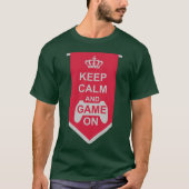 Banner Keep Calm Game On boy Tシャツ (正面)