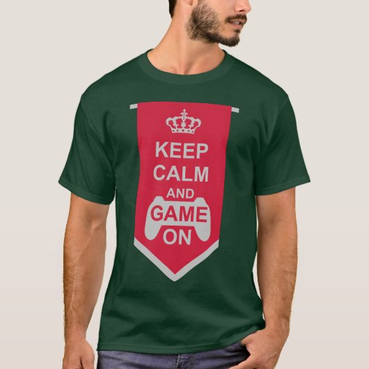 Banner Keep Calm Game On boy Tシャツ (正面)