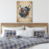 Bannerman Clan Badge Crossed Swords Canvas Print キャンバスプリント (インサイチュ (寝室))
