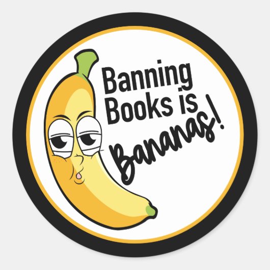 Banning Booksバナナ ラウンドシール (正面)