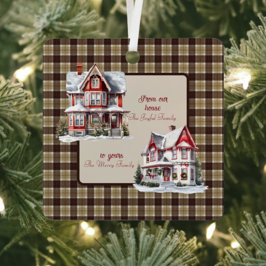 Bannockbane Original Scottish Tartan Christmas メタルオーナメント (インサイチュ)