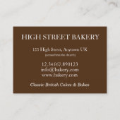 Banoffee Banana Toffee Pie Sliceイギリスベーカリー 名刺 (裏面)