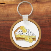 Banoffee Banana Toffee Pie Sliceイギリス料理 キーホルダー (裏面)