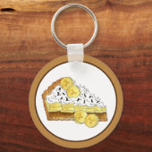 Banoffee Banana Toffee Pie Sliceイギリス料理 キーホルダー (正面)