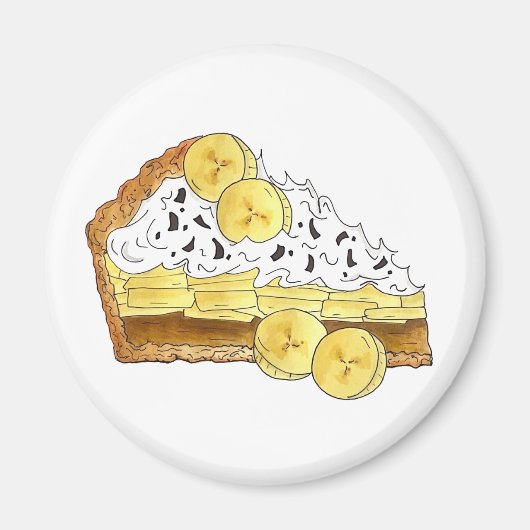 Banoffee Banana Toffee Pie Sliceイギリス料理 マグネット (正面)