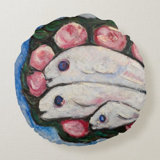 Banquet in Silence, 1935-1936 by Marsden Hartley ラウンドクッション (裏面)