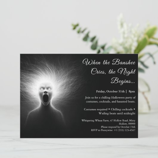 Banshee Cry Halloween Costume Party Invitation 招待状 (スタンド正面)