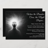 Banshee Cry Halloween Costume Party Invitation 招待状 (正面/裏面)