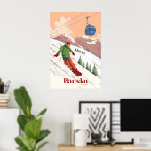 Bansko Bulgaria Snowboarding Travel Poster ポスター (ホームオフィス)