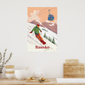 Bansko Bulgaria Snowboarding Travel Poster ポスター (キッチン)
