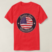 Bantam Lake - Patriotic Connecticut Souvenir T-Shi Tシャツ (デザイン正面)