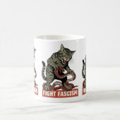 Banzai Kat Fight Fascism コーヒーマグカップ (中央)