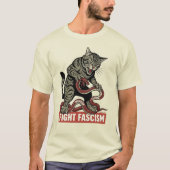 Banzai Kat Fight Fascism Tシャツ (正面)