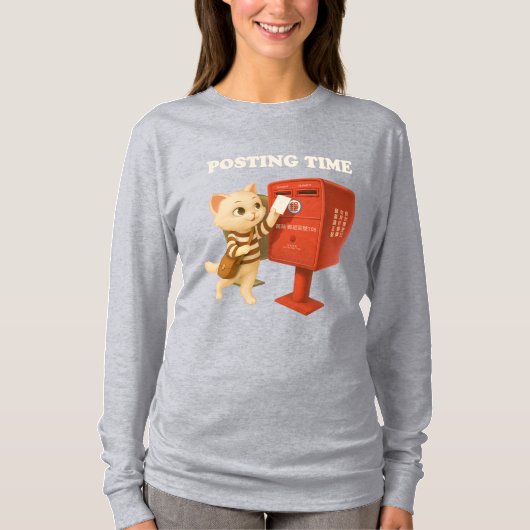 Bao Bao: レトロな台湾の郵便ポストのある投稿時間 Tシャツ (正面)