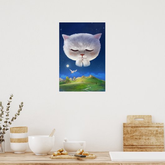 Bao Bao: Floating Among Stars Night Sky Dream ポスター (キッチン)