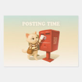 Bao Bao: Posting Time with Retro Taiwan Mailbox ラッピングペーパーシート (正面3)