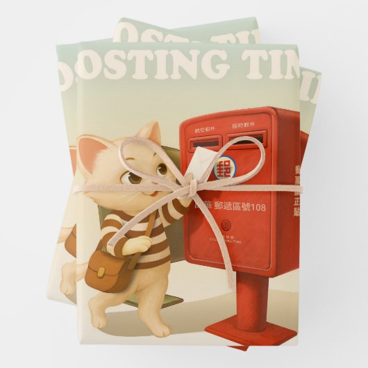 Bao Bao: Posting Time with Retro Taiwan Mailbox ラッピングペーパーシート (インサイチュ)