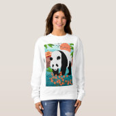 BAO SHI – パンダシャツ – スタイルとサイズを選択 スウェットシャツ (正面フル)