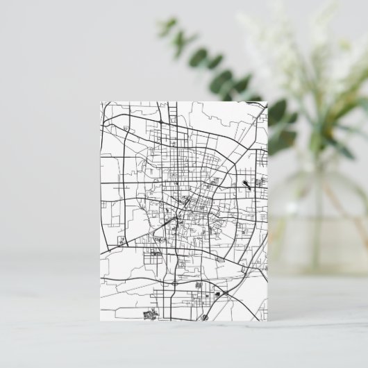 Baoding China Map ポストカード (スタンド正面)