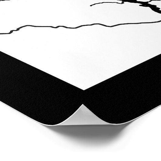 Baoji China City Map ポスター (角)