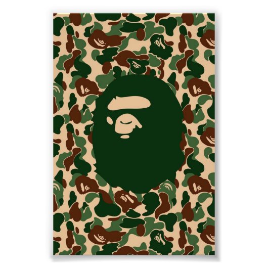 bape Camo monkey hypebeast フォトプリント (正面)