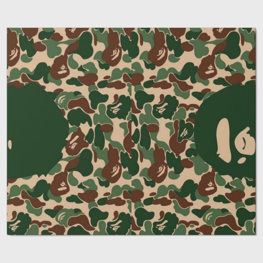 bape Camo monkey hypebeast ラッピングペーパー (シーム)