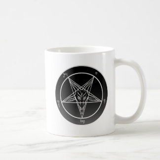 Baphometのクラシックで白いマグの二重Noir Sigil コーヒーマグカップ
