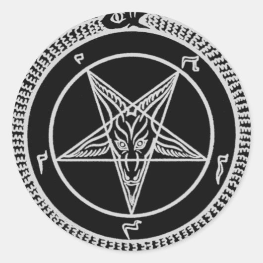 BaphometのステッカーのSigil ラウンドシール (正面)