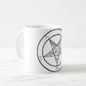 BaphometのマグのSatan Sigilの公式教会 コーヒーマグカップ (正面左)
