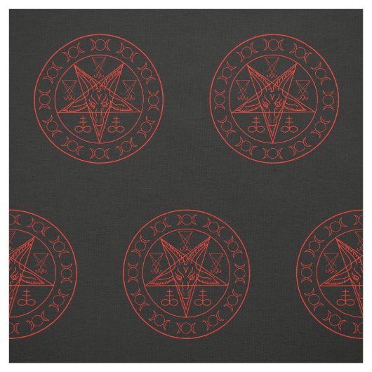 Baphometの三重の月のSigilおよびluciferのsigil ファブリック (見本)