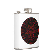 Baphometの三重の月のSigilおよびluciferのsigil フラスク (右)