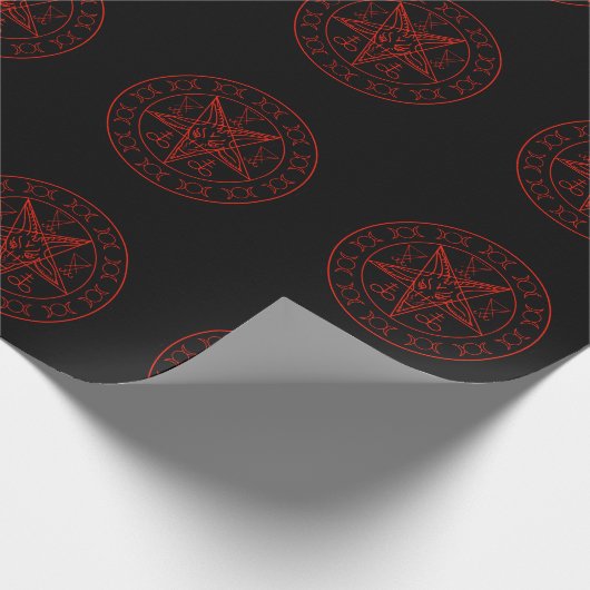 Baphometの三重の月のSigilおよびluciferのsigil ラッピングペーパー (角)