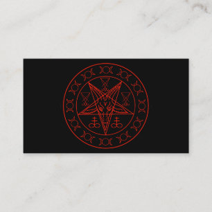 Baphometの三重の月のSigilおよびluciferのsigil 名刺