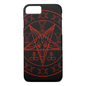 Baphometの三重の月のSigilおよびluciferのsigil Case-Mate iPhoneケース (裏面)